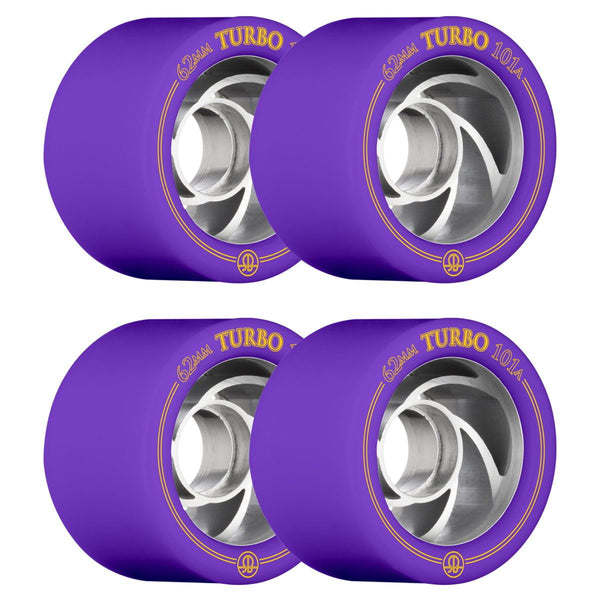 Rollerbones - Turbo Alu Hub Purple (8) - / 101a Skateboard Wheels - 62mm