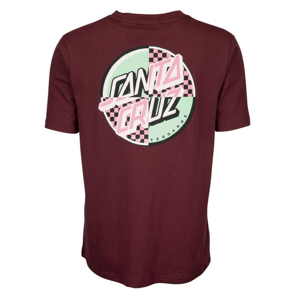 Santa Cruz Womens T-Shirt Intro Dot T-Shirt - Beetroot - Skatewarehouse.co.uk
