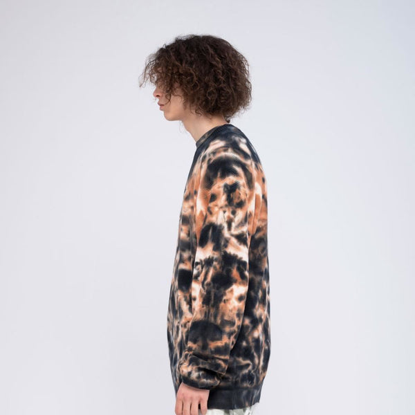 Santa Cruz Crew Journey Knit Crew - Black / Brown Tie Dye - Skatewarehouse.co.uk
