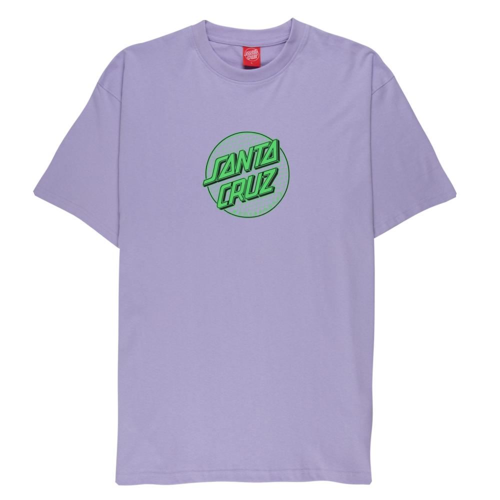 Santa Cruz T-Shirt Wireframe Dot Front T-Shirt - Lavender - Skatewarehouse.co.uk