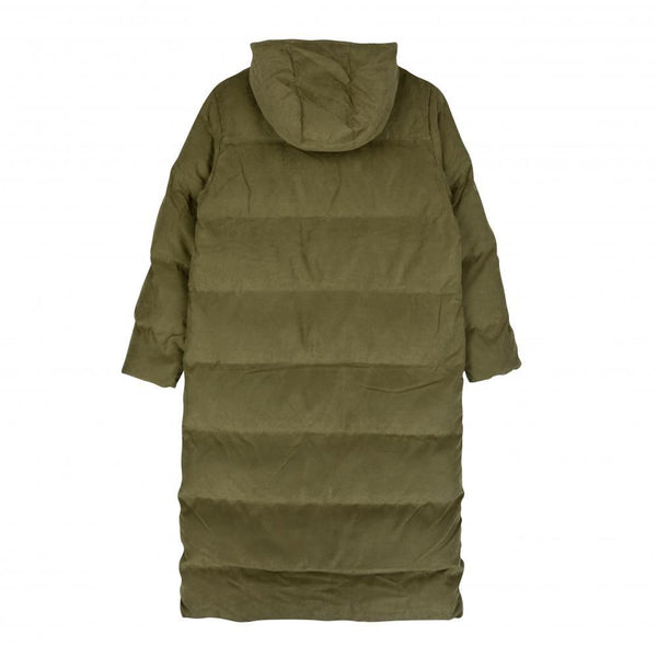 Santa Cruz Womens Jacket Demand Long Quilted Jacket - Khaki - Skatewarehouse.co.uk