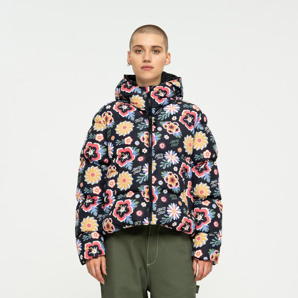 Santa Cruz Womens Jacket Free Spirit Repeat Quilted Jkt - All Over Print - Skatewarehouse.co.uk