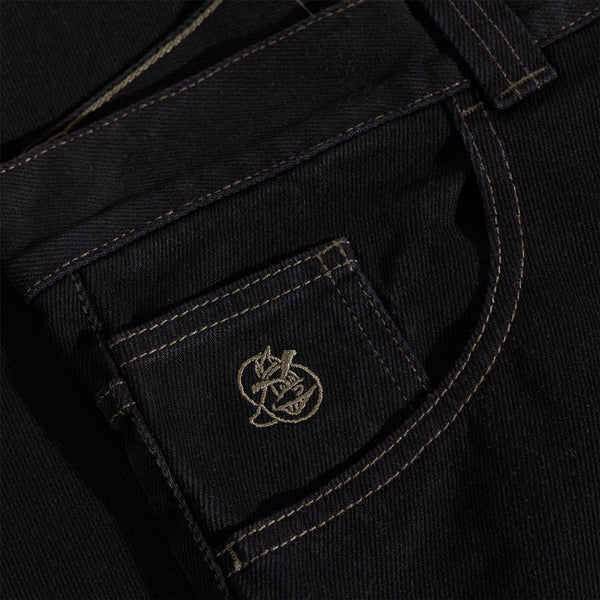 Polar Skate Co '93! Pants | Contrast Stitching (Black / Dark Olive) - 30/30