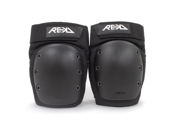 REKD Skateboard Skate Scooter BMX Ramp Knee Pads - Black - Skatewarehouse.co.uk