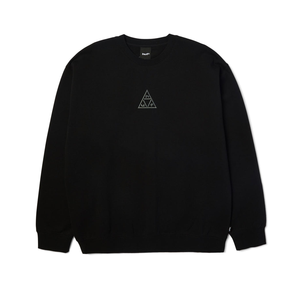 Triple Triangle Embroidered Crew (Black / Grey)