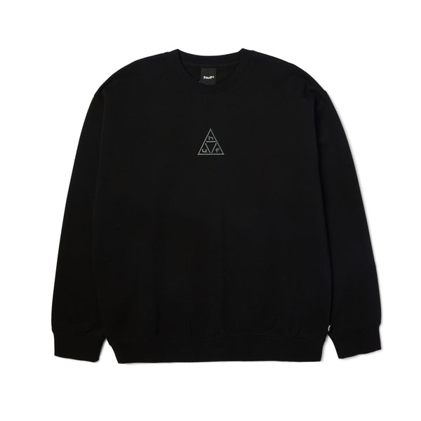 Triple Triangle Embroidered Crew (Black / Grey)