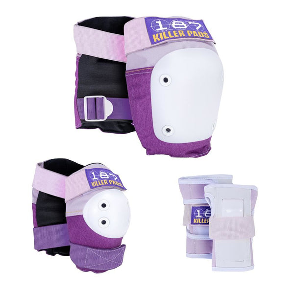 187 Killer Pads Jr. Six Pack Set - Purple - Skatewarehouse.co.uk