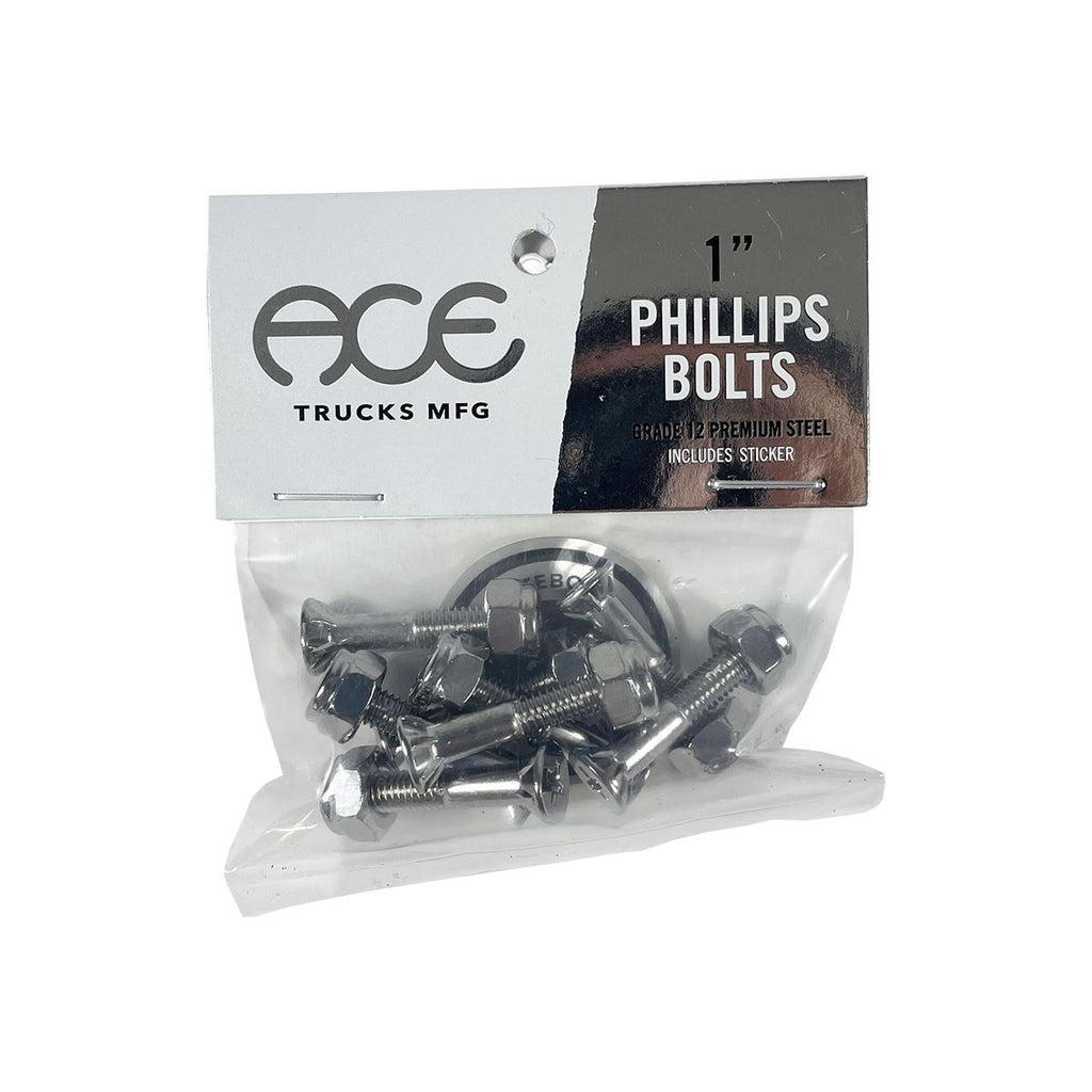 Ace Trucks Bolts - Phillips - 1" - Silver