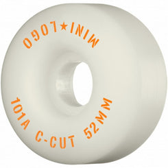 Mini Logo Skateboard Wheels C - Cut 2 101a White - 52mm - OUTLET