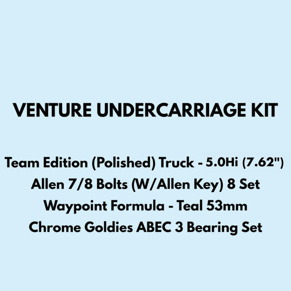 Venture Undercarriage Kit - 5.0Hi (7.62) Skateboard Trucks - 5.0