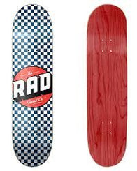 Rad Checker Skateboard Deck Navy/White 8.25" - Skatewarehouse.co.uk