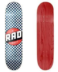 Rad Checker Skateboard Deck Navy/White 8.25
