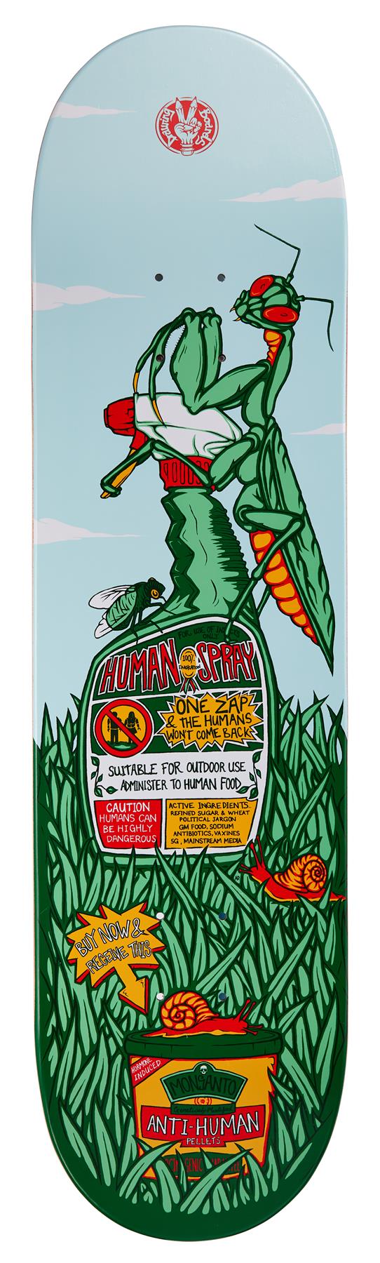 Drawing Boards Spraying Mantis Skateboard Deck - 8.25