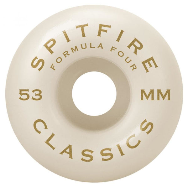 Spitfire Formula Four Skateboard Wheels Classics 101 - Natural - Skatewarehouse.co.uk