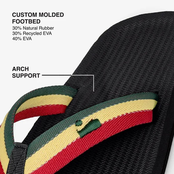 Indosole - Mens Flip Flops - Easy Living - Reggae Shoes