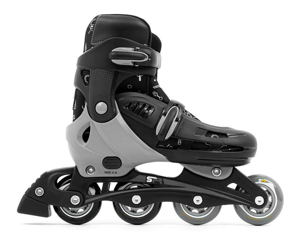 SFR Cyclone II Adjustable Inline Skates - Ninja - Skatewarehouse.co.uk