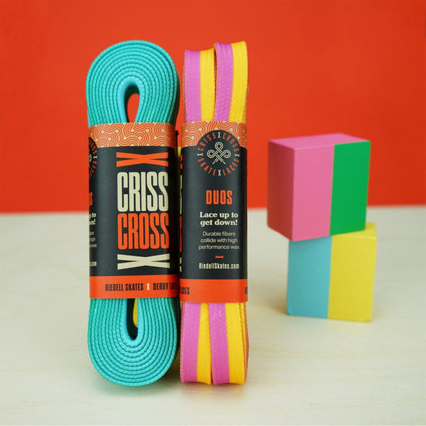 Criss Cross X Derby Laces - Duo - Pink / Yellow - 90