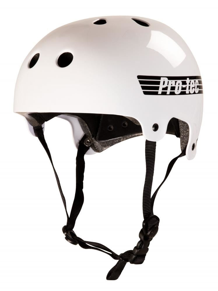 Pro-Tec Helmet Old School Cert - Gloss White - Skatewarehouse.co.uk