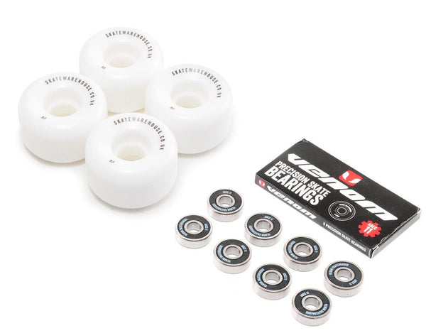Skatewarehouse Conical Skateboard Wheels & Venom ABEC 11 Bearings Pack - Skatewarehouse.co.uk