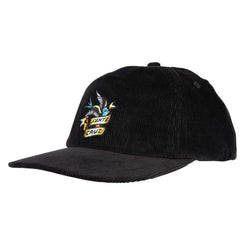 Santa Cruz Cap Sommer Sparrow Black Cord - O/S - Skatewarehouse.co.uk