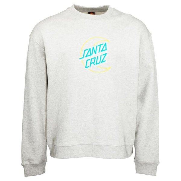 Santa Cruz Crew Empty Moon Dot Crew - Heather Grey - Skatewarehouse.co.uk