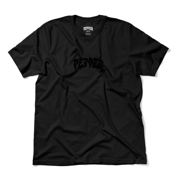 Pepper Logo Tee Black / Black
