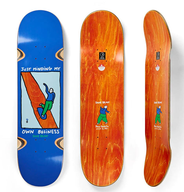 Polar Skate Co. Dane Brady Just Minding My Own Business Skateboard Deck - 8.0