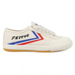 Feiyue Footwear Fe Lo 1920 Canvas Martial Arts/Gym/Lifing Shoes - Ivory / Blue / Red - Skatewarehouse.co.uk