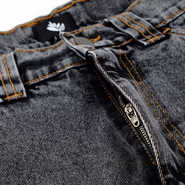 Magenta OG Pants Distressed Black Denim - Skatewarehouse.co.uk