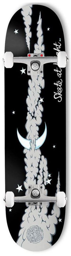 Drawing Boards Skate At Night Custom Complete Skateboard - 8.0