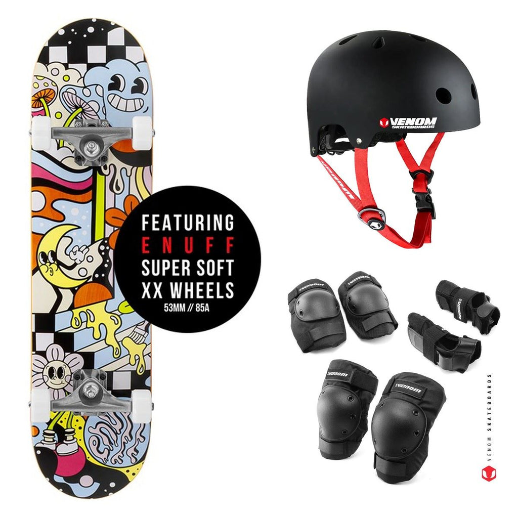 Enuff Meltworld Dazed Complete Skateboard Bundle - 7.75"
