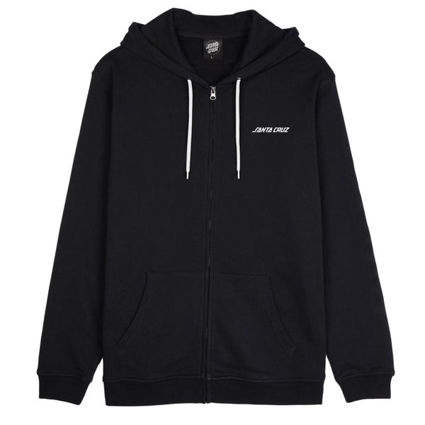 Santa Cruz Zip Hood Screaming Flash Zip Hood - Black - Skatewarehouse.co.uk