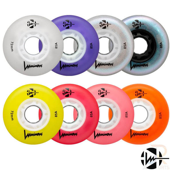 Luminous Led Inline Wheel (Set of 4 Wheels) - Purple - 72Mm/85A - Skatewarehouse.co.uk