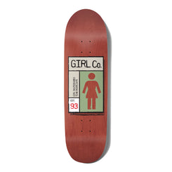 Girl Skateboard Gridbox Simon Bannerot Loveseat Skateboard Deck - 9.0" - Skatewarehouse.co.uk