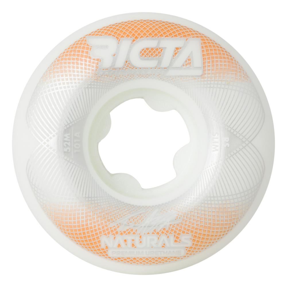 Ricta Skateboard Wheels Asta Geo Naturals Slim 101a - White / Brown - Skatewarehouse.co.uk