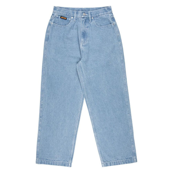 Santa Cruz Womens Pant Classic Baggy Jeans - Bleach Blue - Skatewarehouse.co.uk