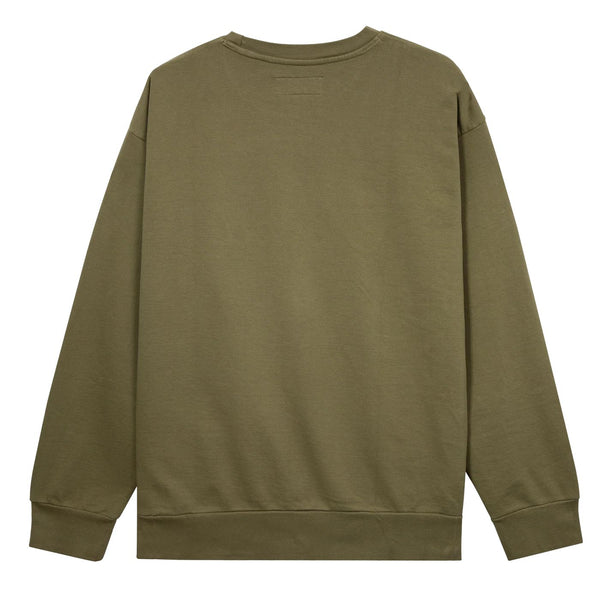 Tired Golf Crew Neck Fleece Olive Green