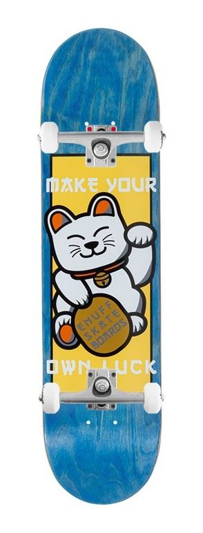Enuff Designer - 8.0" - Lucky Cat Blue x Venom Custom Complete Skateboard - 8"