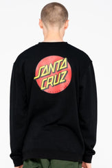 Santa Cruz Crew Classic Dot Chest Crew - Black - Skatewarehouse.co.uk
