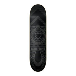 Blueprint Home Heart Black / Black Skateboard Deck - 8.25"