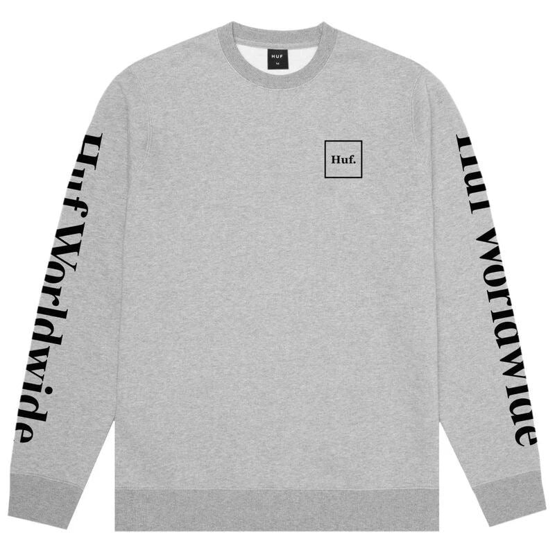 HUF Essentials Domestic Crew (Grey Heather)