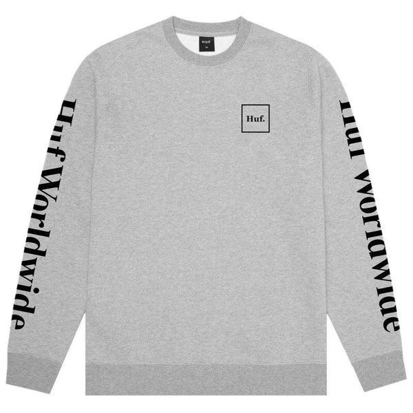 HUF Essentials Domestic Crew (Grey Heather)