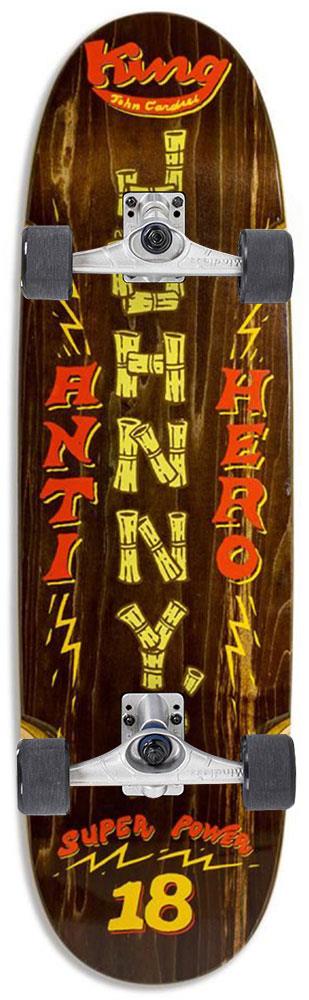 Antihero Cardiel Superpowered x Mindless Custom Surf Skate Skateboard - 9.18