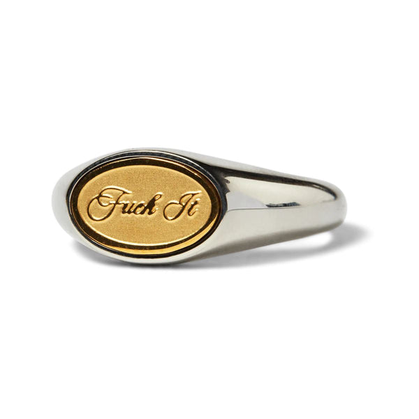 HUF Fuck It Signet Ring (Silver) Skateboard Deck - 9.0