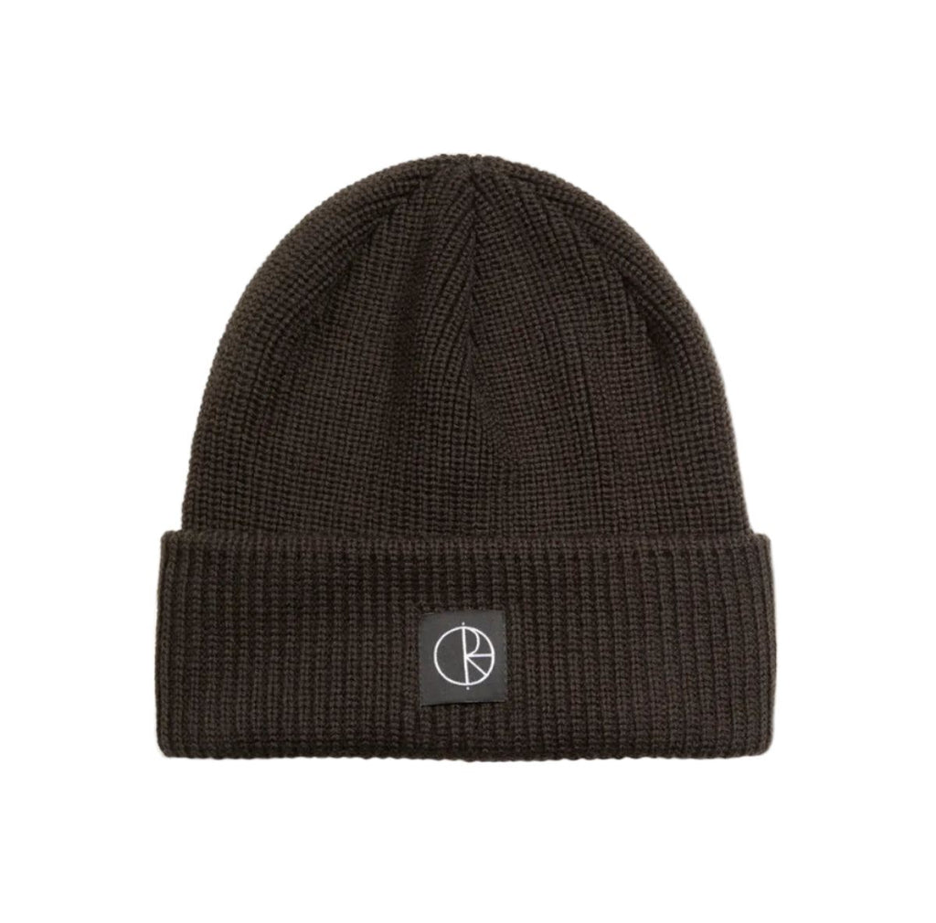 Double Fold Merino Beanie (Brown) - One Size
