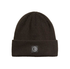 Double Fold Merino Beanie (Brown) - One Size