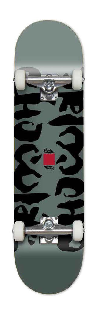 Chocolate Skateboard Ink blot Grey Chris Roberts Twin " Complete Skateboard - 8.5" - Skatewarehouse.co.uk