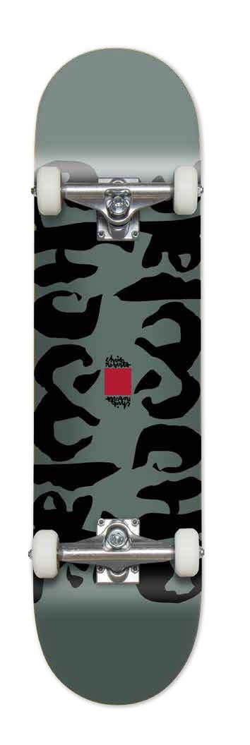 Chocolate Skateboard Ink blot Grey Chris Roberts Twin 
