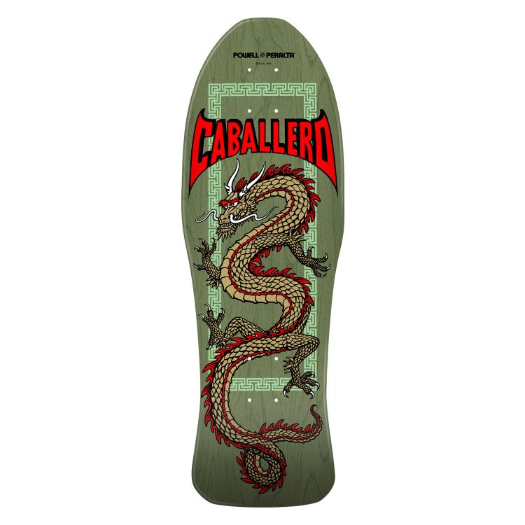 Powell Peralta Steve Caballero Chinese Dragon '21' Sage Green 10" - Shape 150 Skateboard Deck - 10.0"