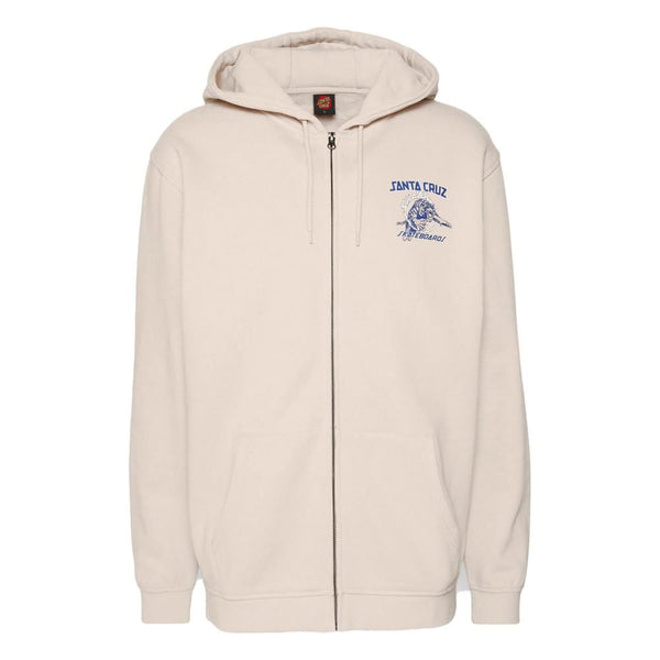 Santa Cruz Hood Salba College Tiger Zip Hood - Oat - Skatewarehouse.co.uk